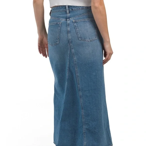 Zara Blue Denim Maxi Skirt.  Size XS.  New with tags - Picture 4 of 6
